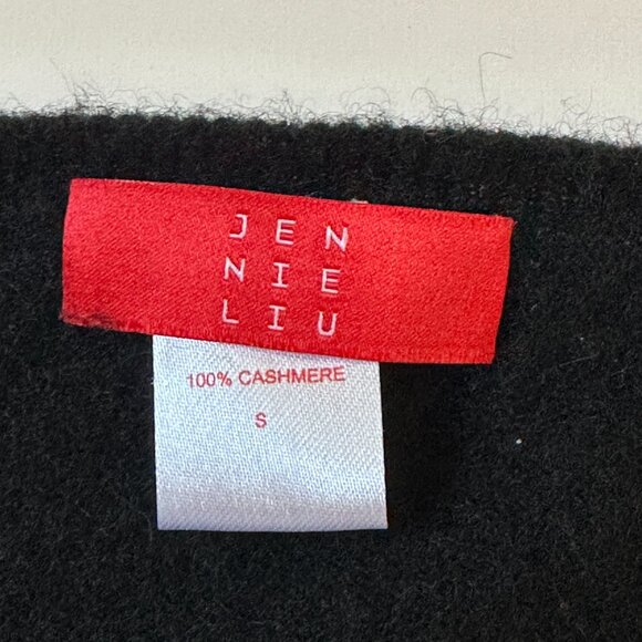 100% Cashmere Jennie Liu Women’s Black Cardigan Long Sleeve SMALL msrp $159 - Picture 4 of 6